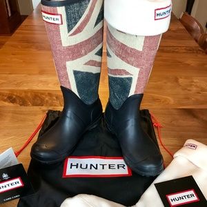 Hunter Boots Navy Brit Union Jack